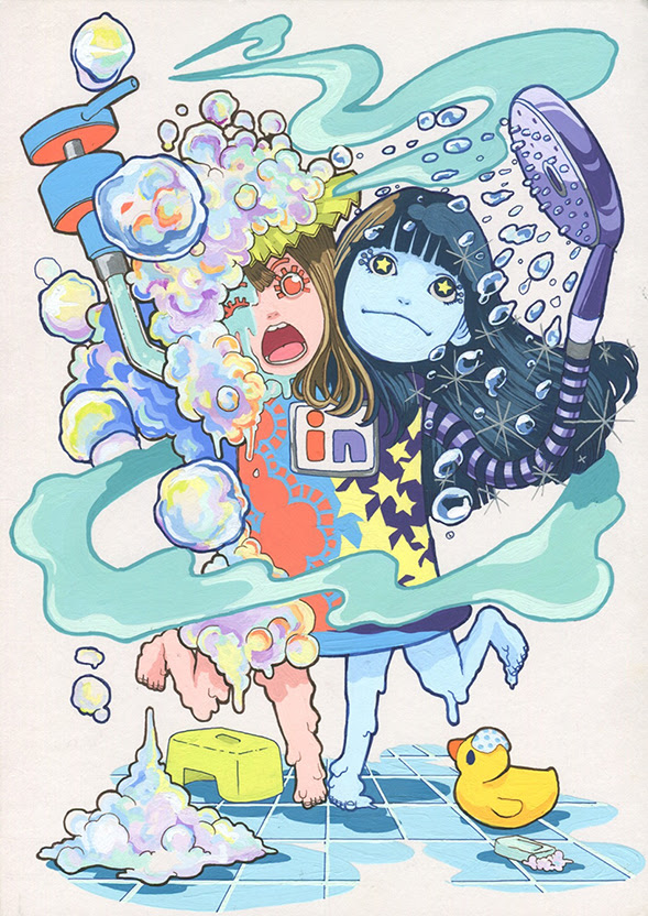 無料イラスト画像 心に強く訴えるアナログ アクリル ガッシュ イラスト