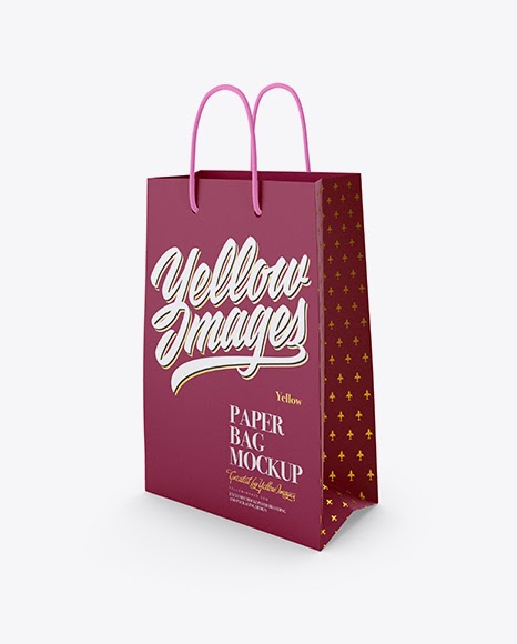 Download Matte Paper Bag Mockup - Half Side View PSD Template