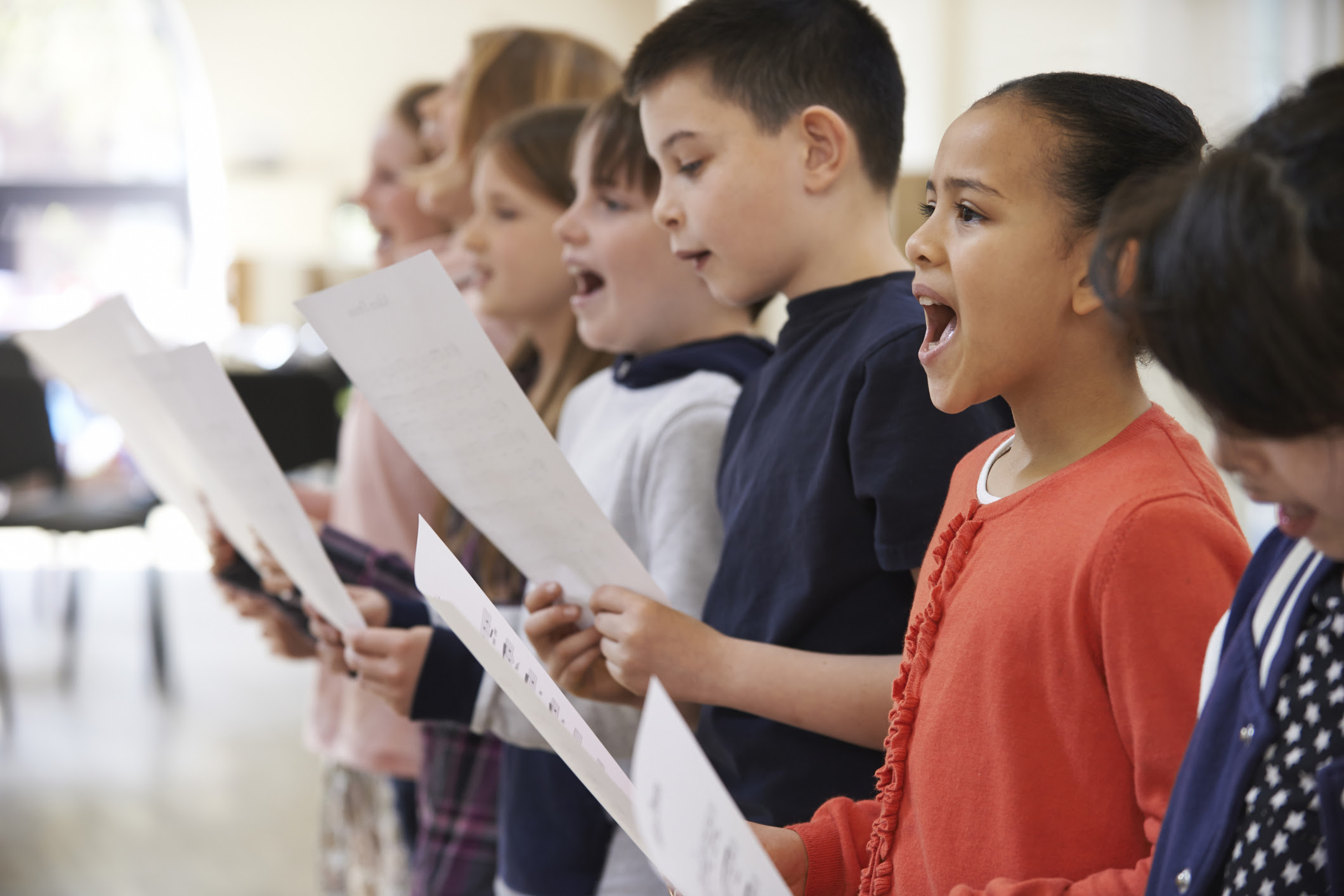 Childrens choir singing