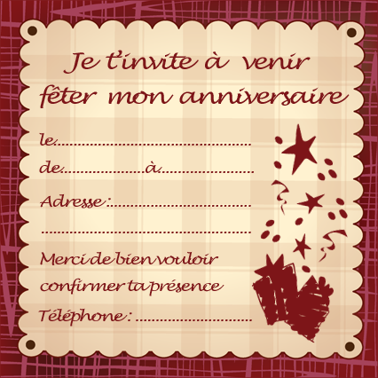 Carte D Invitation Anniversaire Gratuite A Imprimer Nanaryuliaortega Blog