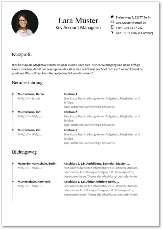 Professionelle lebenslauf muster & vorlagen für die perfekte bewerbung ✓ bewerbungstipps ✓ bewerbungsvorlagen für anschreiben kostenlos als download. Lebenslauf Vorlage Word Download Kostenlos Monster De