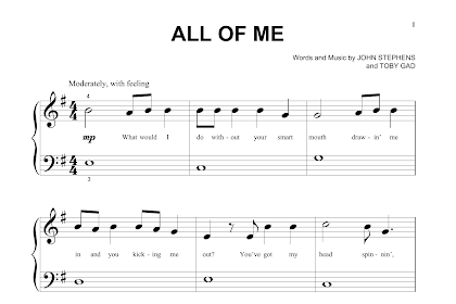 beginner all of me piano sheet music All of me sheet music