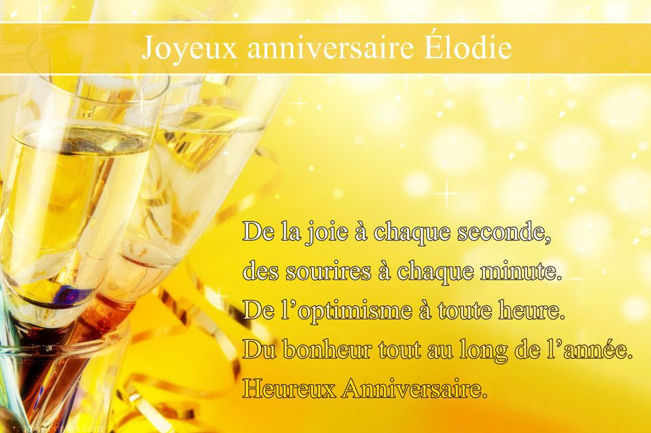 Carte Joyeux Anniversaire Elodie Wizzyloremaria Official