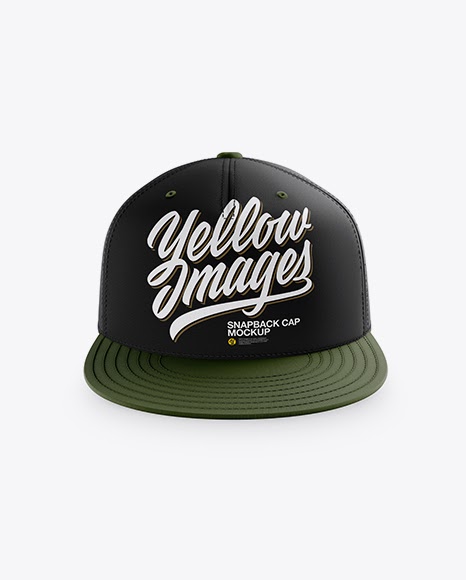 Download Snapback Cap Mockup - Front View PSD Template