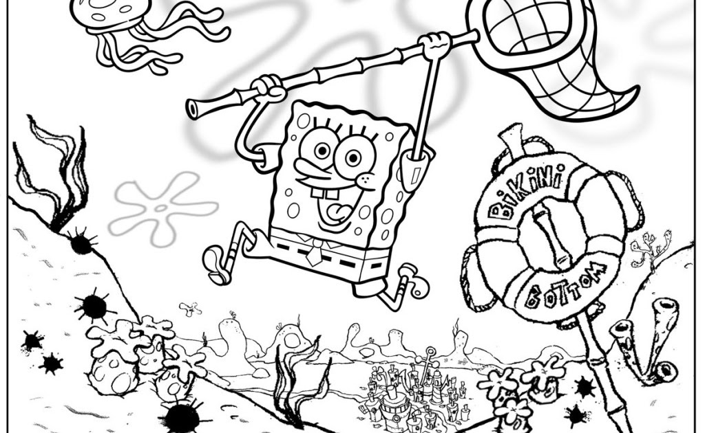 Mewarnai Gambar Spongebob Lucu - Gambar Kelabu
