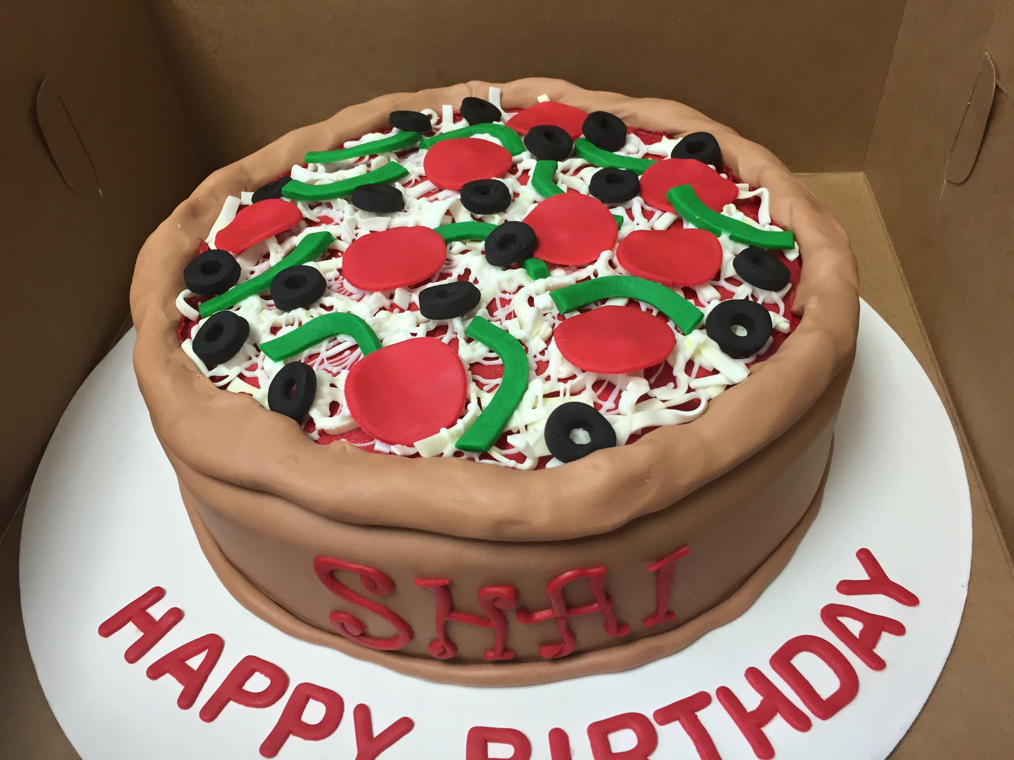 For the signature, picture perfect birthday cake look, don't forget to garnish your frosted cake with rainbow sprinkles. Ninja Turtles Pizza Cake Cherish The Cakes