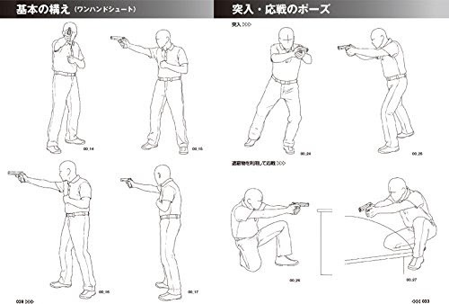 コンプリート 戦闘シーン かっこいい 銃 構える ポーズ イラスト