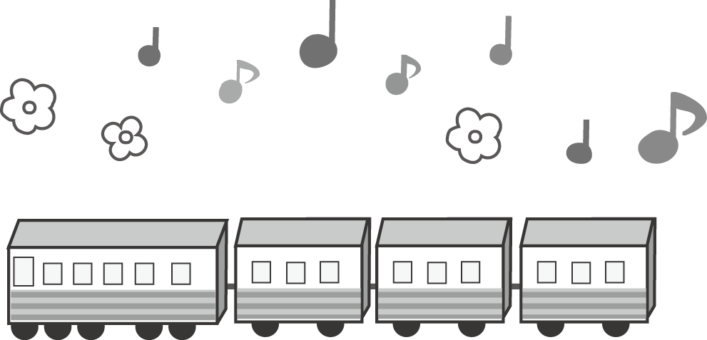 最高の動物画像 最高の電車 イラスト フリー 白黒