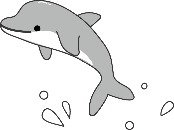 すべての動物の画像 トップ100 イルカ イラスト 白黒