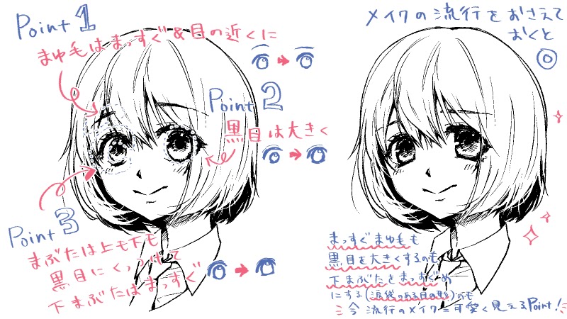 ベスト 可愛い 目 描き方 可愛い 目 描き方