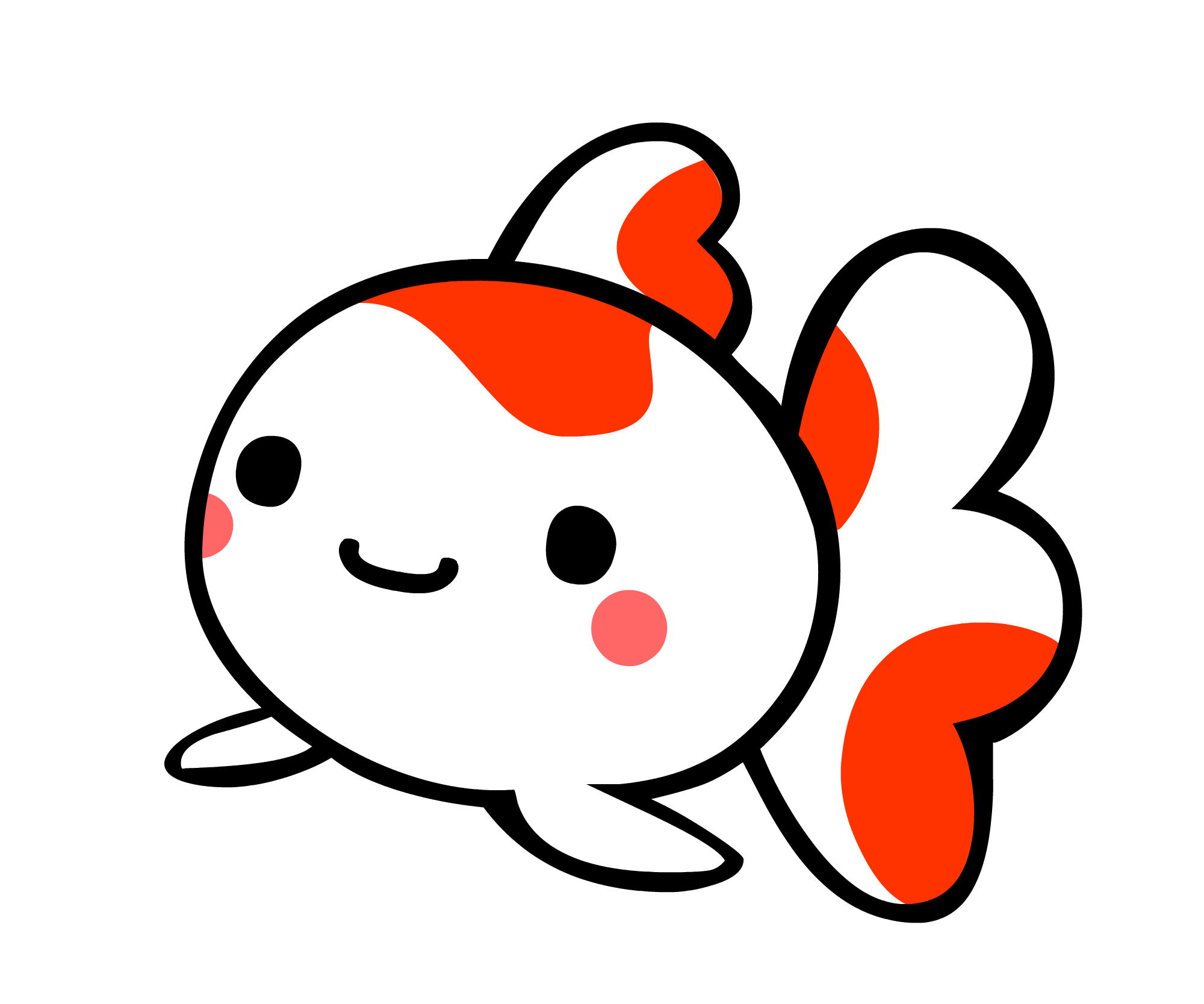 最高の動物画像 ロイヤリティフリー金魚 イラスト 簡単 かわいい