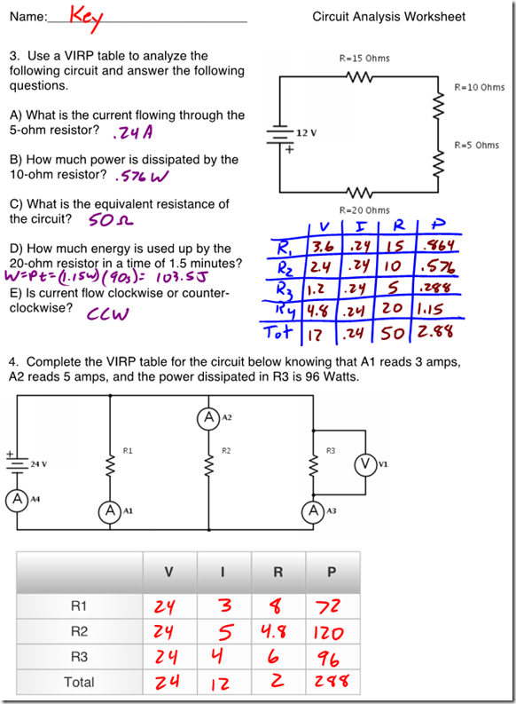In a parallel circuit, there is more than one path along which charges can flow. Virp Table Archives Regents Physics