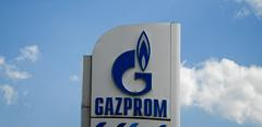 The logo of Russia's energy giant Gazprom is pictured at one of its petrol stations in Sofia on April 27, 2022. - Russia's energy giant Gazprom said on April 27, 2022 it had stopped all gas supplies to Poland and highly dependent Bulgaria after not receiving payment in rubles from the two EU members. President Vladimir Putin last month said Russia will only accept payment for deliveries in its national currency, with buyers required to set up ruble accounts or have their taps turned off. (Photo by Nikolay DOYCHINOV / AFP)