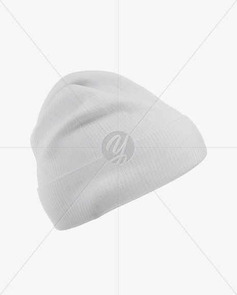 Download Download Turn Up Beanie Hat Mockup - Side View PSD