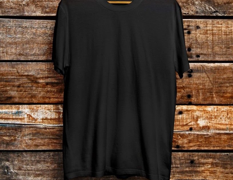 Download Mockup Kaos Hitam Polos Hd