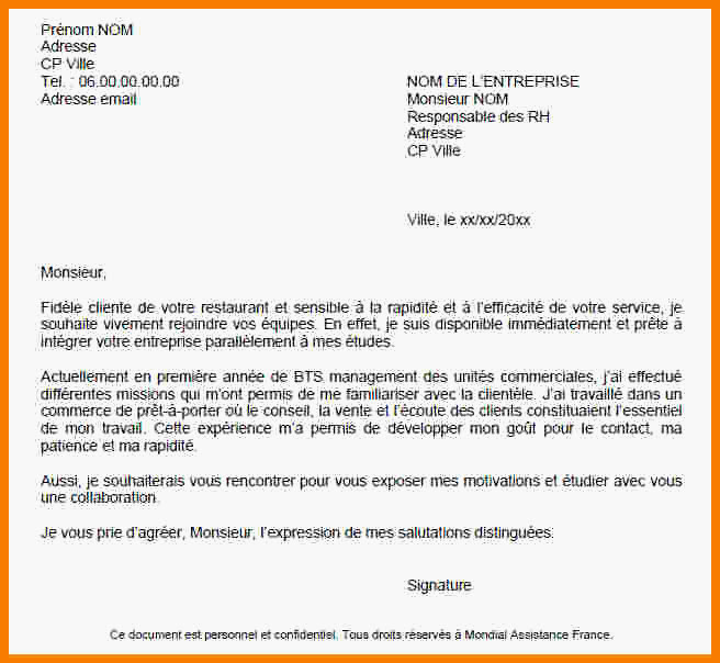 Lettre De Motivation Caissier Temps Partiel - Meteran g