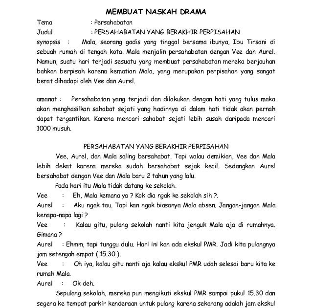 Naskah Drama Singkat - just4udakar.com