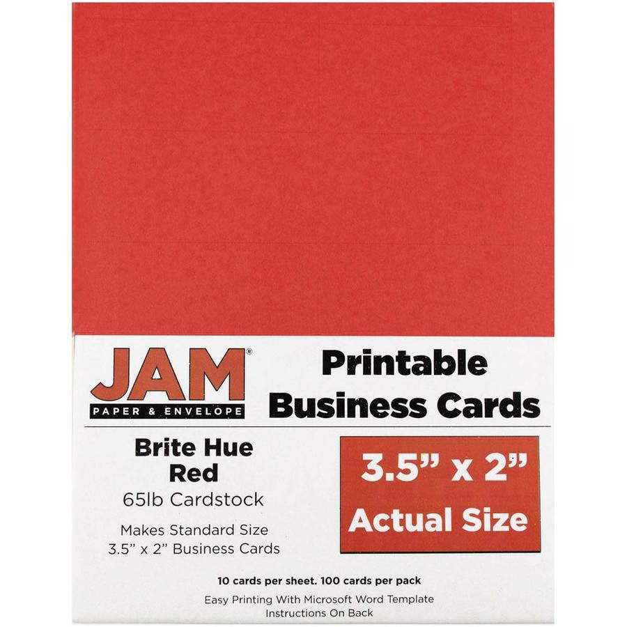 Mitä saat business managerin avulla? Jam Paper Jam Paper 174 Printable Business Cards 3 5 X 2 Red 100 Pack In The Office Accessories Department At Lowes Com