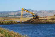 Tidal wetland restoration in California.