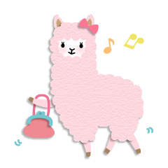 かわいい動物画像 ラブリーゆるい アルパカ イラスト かわいい