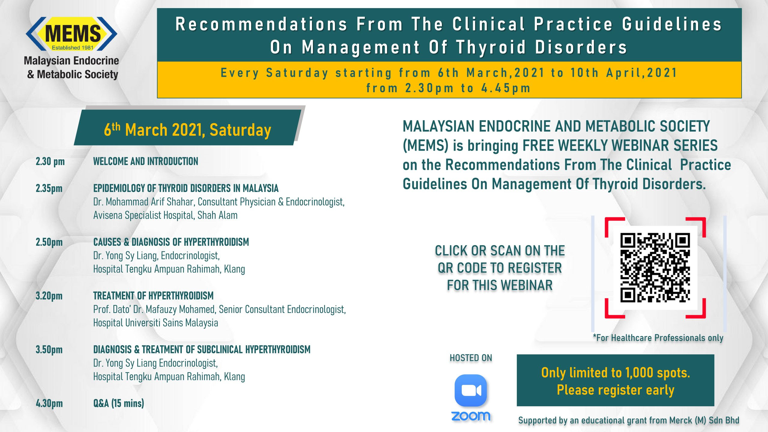 Development and implementation evidence based cpg; Recommendations From The Clinical Practice Guidelines On Management Of Thyroid Disorders Mems
