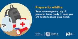 Prepare for Wildfires with an Emergency Kit Graphic