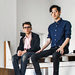 Thomas Morton, left, and Hamilton Morris, colleagues at Vice Media, share an apartment in Williamsburg, Brooklyn. Their bedrooms are side-by-side cubbies built under a plywood structure.