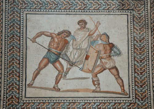 Roman Gladiator Mosaic