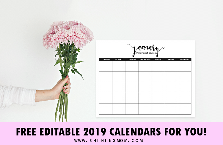 All calendar templates are free, blank, printable and fully editable! Free Fully Editable 2019 Calendar Template In Word