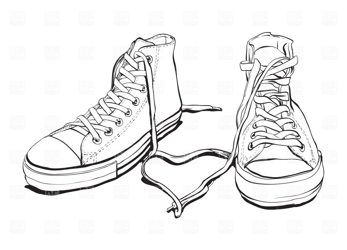 How To Draw Converse Shoes From The Front - Howto Techno