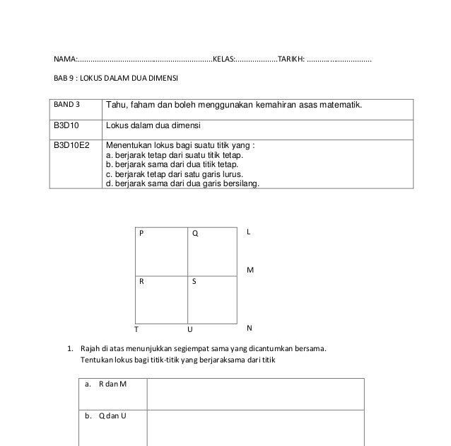 Soalan Matematik Tingkatan 1 Hingga 3 - Contoh Wir