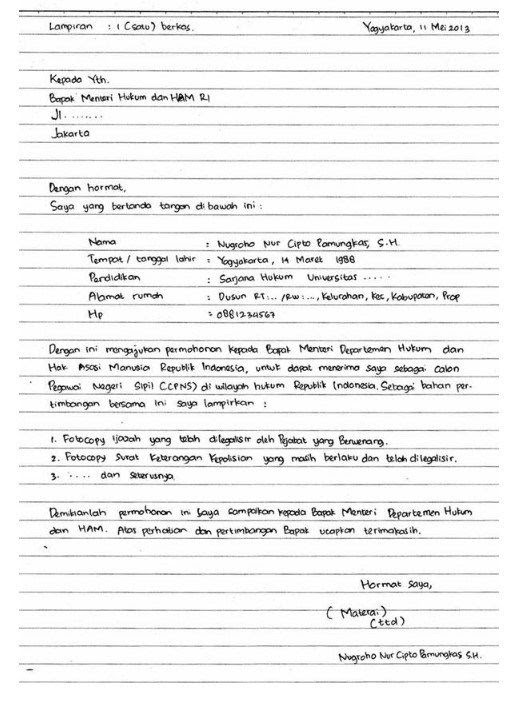Contoh Surat Lamaran Kerja Untuk Pt Imip Berbagi Contoh Surat