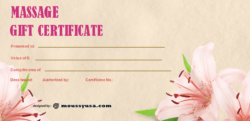 You editable contents and images. 10 Massage Gift Certificate Example Psd Design Mous Syusa