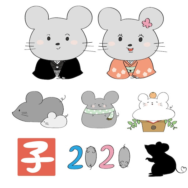 これまでで最高の18 イラスト 年賀状テンプレート 干支 ねずみ イラスト 無 料 美しい花の画像