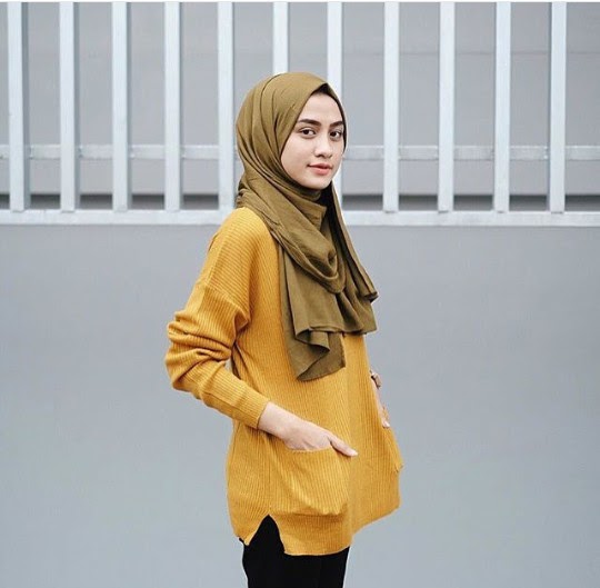 Gaya Terbaru 61 Cardigan Warna  Mustard 