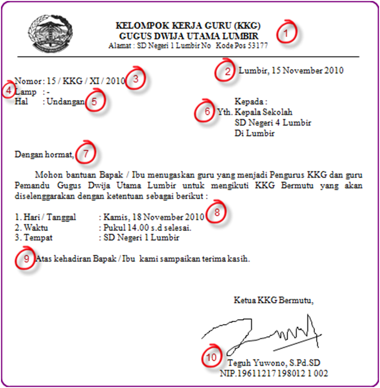 Surat Undangan Resmi Untuk Kepala Sekolah Dalam Bahasa 