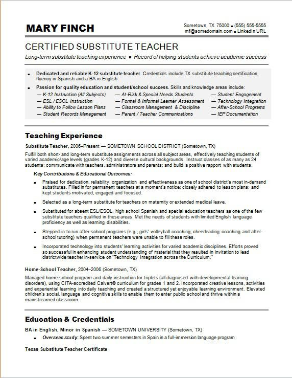 Cv For Teaching Job With No Experience Pdf - 12 Free ...