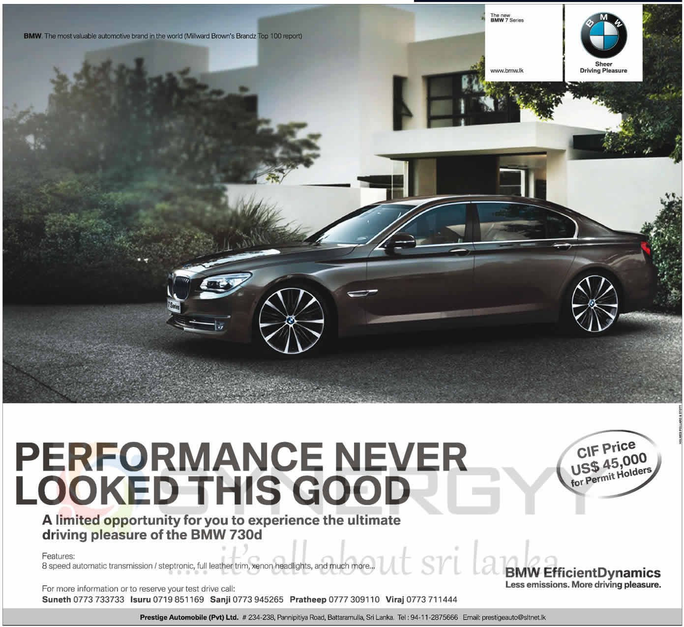Bmw automobiles, services, prices, exclusive offers, technologies and all about bmw sheer driving pleasure. Bmw Prices And Promotions In Sri Lanka Synergyy