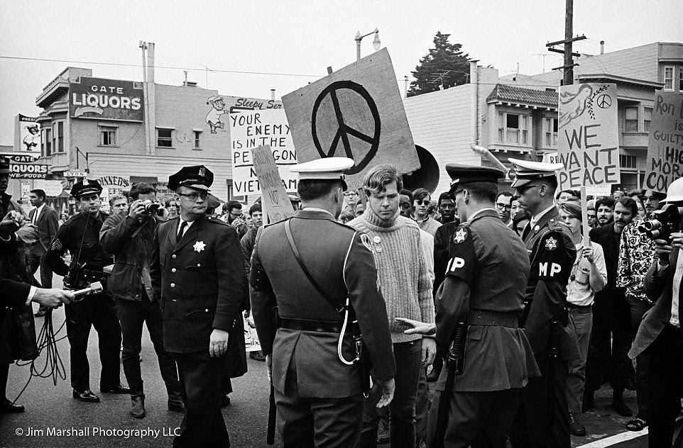 Most of the young people who descended on San Francisco in 1967 were against the ongoing Vietnam War and staged various protests throughout the year