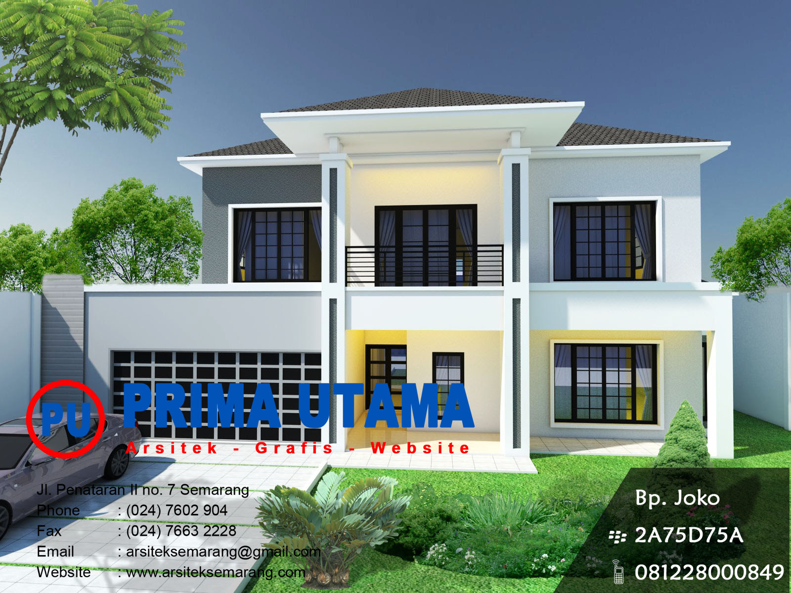 Gambar Desain Rumah  Minimalis  2 Lantai Dan Biayanya 