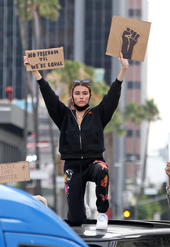 Madison Beer Protesting