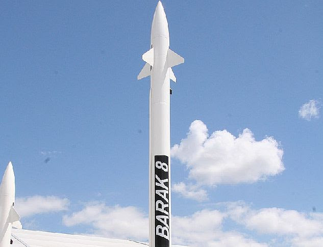 Barak-8 LR SAM missile presented at 2009 Paris Air Show.