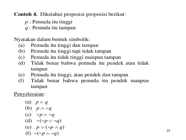 Bank Soal Logika Matematika Dan Jawabannya Kumpulan Tugas