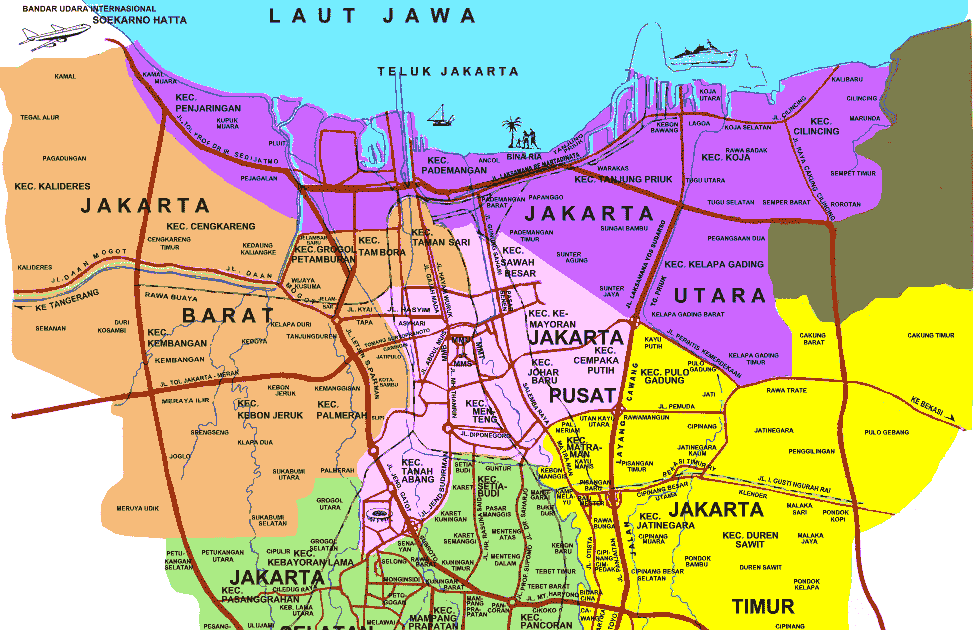  Map  Jakarta  Png Maps  of the World