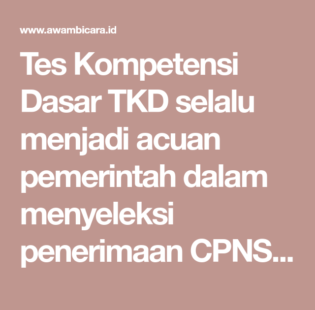  Contoh  Soal  Cpns  Tkd Guru Galeri