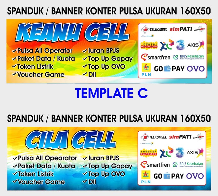 Desain Poster Jual Pulsa Dan Token Listrik contoh gambar 