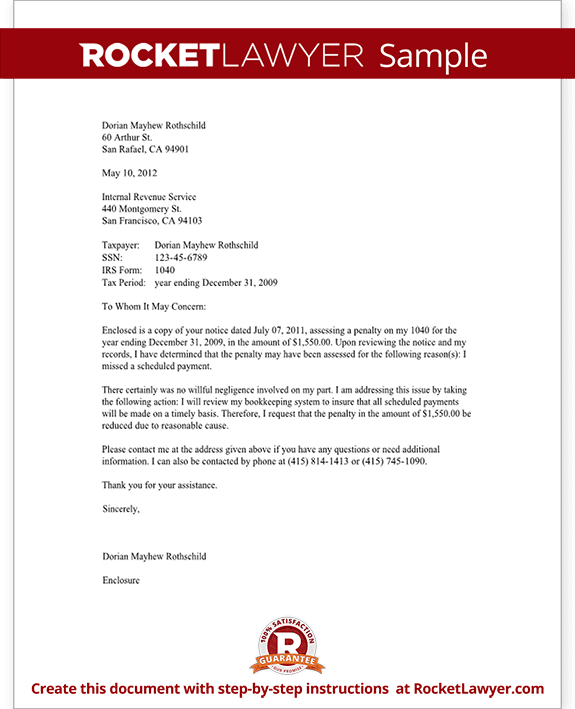 The letter must include precise details as to the account number and other personal information of the customer. Sample Letter To Irs Requesting Waiver Sudut Hati