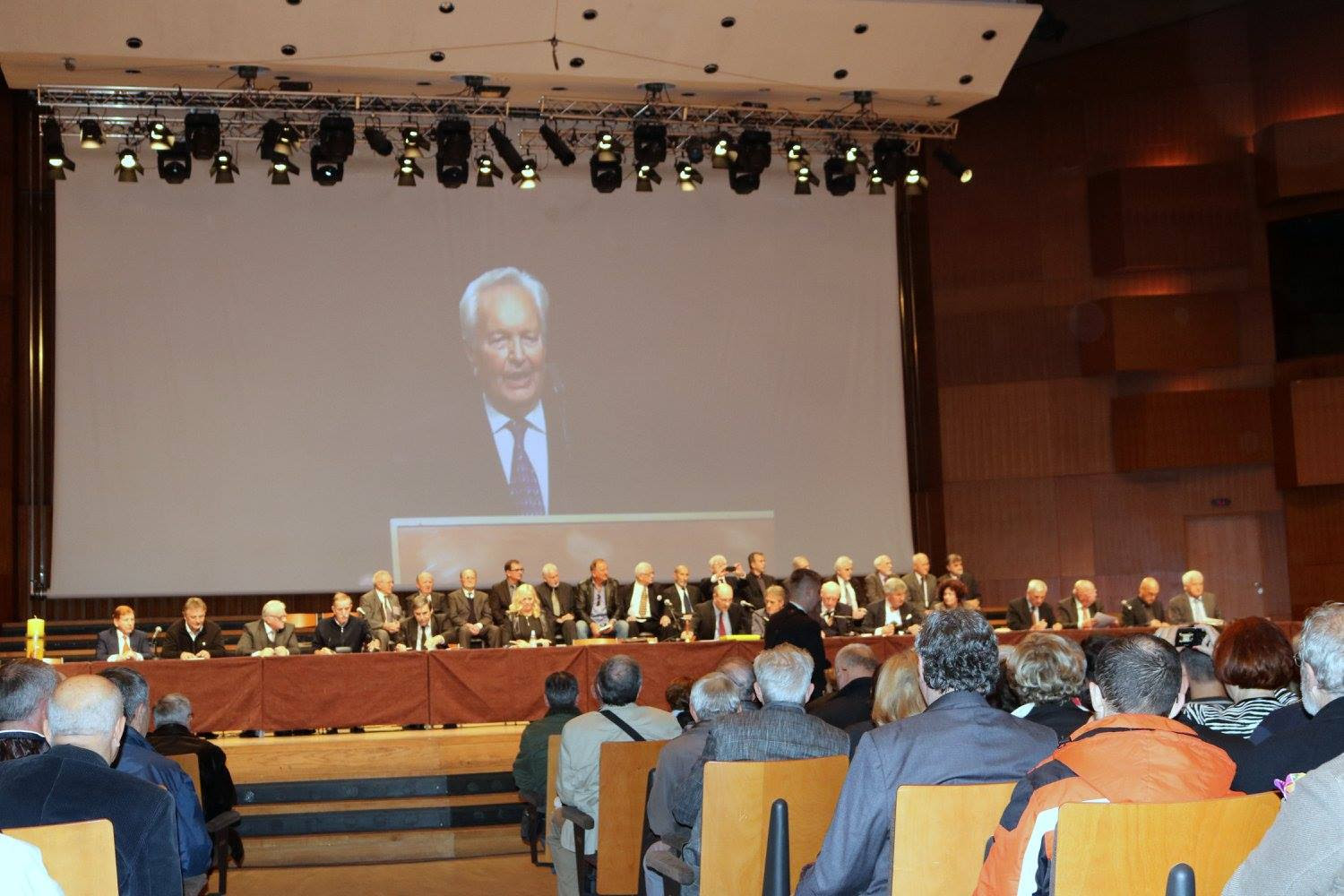 Zagreb, Croatia 31 October 2015 President of Croatian National Ethics Tribunal Dr Zvonimir Separovic Opens the proceedings against communist Yugoslavia's Josip Broz Tito Photo: Oskar Sarunic