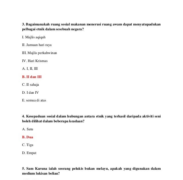 Contoh Soalan Hubungan Etnik Bab 5 - 3 Glorios As Palavras