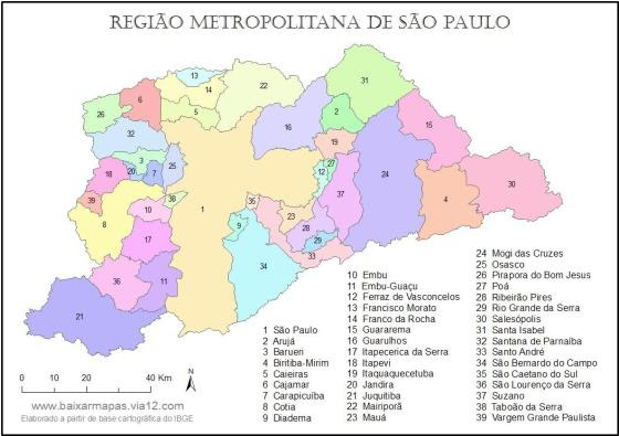 Região Metropolitana de São Paulo (RMSP): o conceito de região nos ajuda a compreender a lógica de organização natural e humana do espaço geográfico